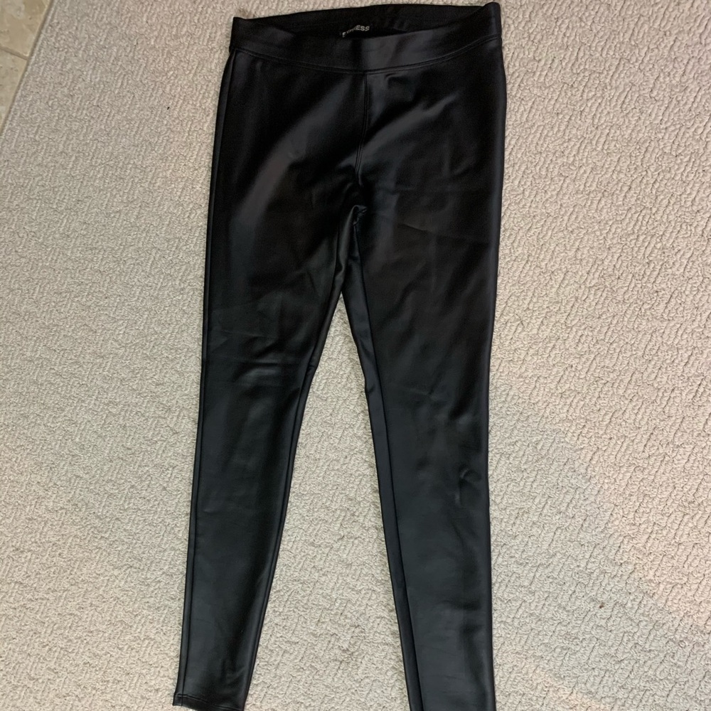 Express “Leather” leggings, faux leather, S